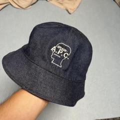 A.P.C. ネイビー バケットハット Mサイズ アーペーセー A.P.C. 帽子 デニム バケットハット ブルー マルチ