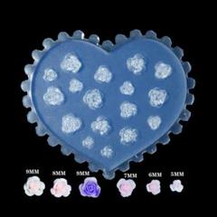 シリコンモールド　バラ　お花　ネイル　デコパーツ　封入　立体型　レジン