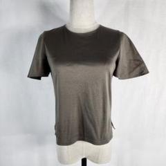 美品【moka】 モカ フリル袖Tシャツ 半袖カットソー レディース カーキ S