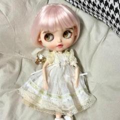 ドールウィッグ 9~10インチ ブライスドール ボブ ピンク 三つ編み かつら