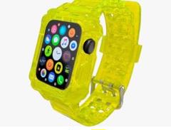 ❣️Applewatch ケース バンド 一体型 イエロー42mm 44mm