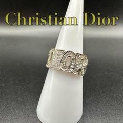 極美品✨　Dior　リング　指輪　CD ロゴ　ラインストーン　希少　刻印　653 人気✨ Dior リング 指輪 CD ロゴ ラインストーン 希少 刻印