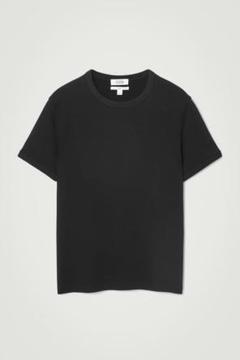 【美品】コス COS スリムフィットリブTシャツ 黒 Mサイズ