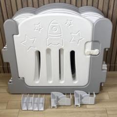 良品 caraz カラズ ベビーサークル ベビーゲート 8枚 セット　ドア付き