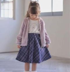 新品★anyfamエニィファム　チェック柄スカート＆長Tシャツ★140のサムネイル