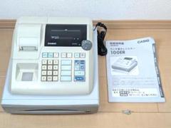 【ジャンク】CASIO 電子レジスター 100ER 活字印字 4部門 小型タイプのサムネイル