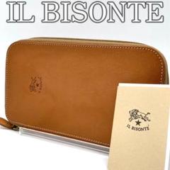 ダンク様イルビゾンテ Il Bisonte ラウンドファスナー 長財布 キャメル イルビゾンテ IL BISONTE 財布 ラウンドファスナー 長財布
