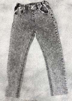 オススメ❣️キッズ　グレー ダメージ加工 スリムフィットパンツ MPS 150