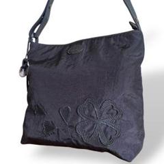 美品　イビザ　ネイビー ロゴ入り トートバッグショルダー2WAYナイロンバッグ 美品 イビザ ネイビー ロゴ入り トートバッグショルダー2WAY