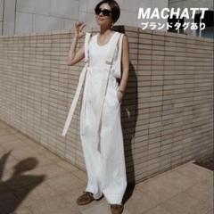 machatt 2way サロペット ホワイト マチャット パンツ - メルカリ