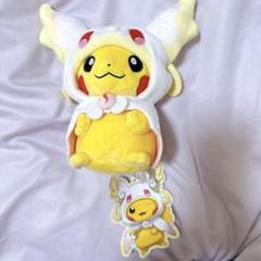 【廃盤レア】ピカチュウ メガタブンネ ポンチョ マスコット　ぬいぐるみ 廃盤レア】ピカチュウ メガタブンネ ポンチョ マスコット