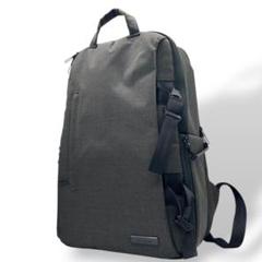 美品　オフトコ　バックパック　グレー　ロゴプレート　2way　H　キャンバス