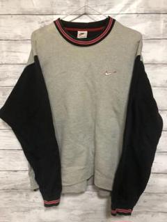 90s NIKE 銀タグ リブデザイン スウェット トレーナー パーカー