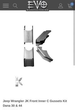 jkラングラー用フロントCヨークガセット