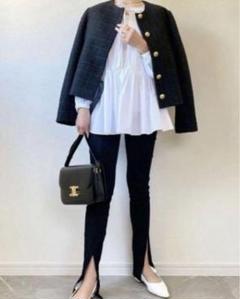 ZARA ザラ ツイードジャケット　ロング　ブラック/匿名配送 ZARA - ザラ ツイードロングジャケット 総裏地 USAXS ブラックの