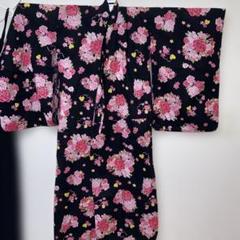 浴衣　花柄　ハート柄　女の子　150cm