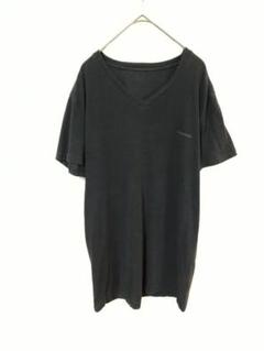 ディーゼル　DIESEL　Tシャツ　メンズM　黒色　Vネック　ロゴ入り　綿系