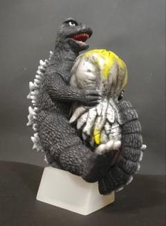 ゴジラ怪獣ソフビ　超ゴジラ　リペイント完成品 Yahoo!オークション - ゴジラ怪獣ソフビ 雪のゴジラ 改造