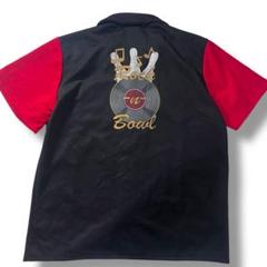 RUBIE'S ボーリングシャツ オープンカラー ロカビリー レコード 古着
