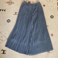 ユニクロ プリーツ パンツ L 美品 水色