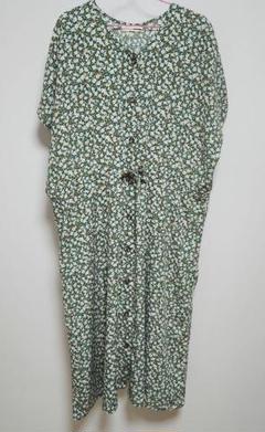 SHOO la RUE 花柄シャツワンピース 半袖 グリーン