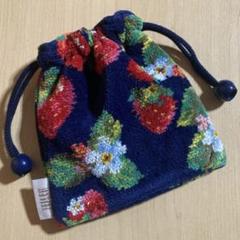 美品☆ フェイラー ミニ 巾着 いちご ストロベリーフィールド ポーチ バッグ