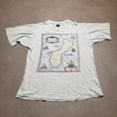 York Guam グアム　 Tシャツ　半袖　ライトグレー　地図　マップ　L