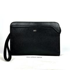【極美品】バレンシアガ クラッチバッグ BB シルバー金具 ストラップ レザー
