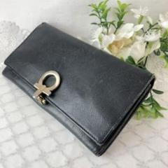 決算セール☆フェラガモ 財布 長財布 サフィアーノ レザー レディース 黒