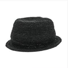 NOROLL RAFFIA BUCKET HAT 黒 ハット M