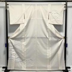 D334 夏着物　訪問着　絽縮緬　ポリエステル　洗える着物　極美品 夏着物 絽 着物 14472 夏きもの 洗える ポリエステル 小紋 単品