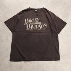 ハーレーダビッドソン プリントTシャツ 古着 ヘインズ 2XL 黒 14749