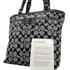 COACH コーチ トートバッグ シグネチャー キャンバス レザー A4 肩掛け