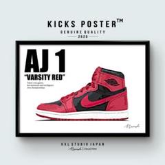 AJ1 バーシティレッド キックスポスター 送料無料/AJ1-42