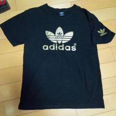 アディダス　金ラメ刺繍ロゴ　Tシャツ　Ｍ
