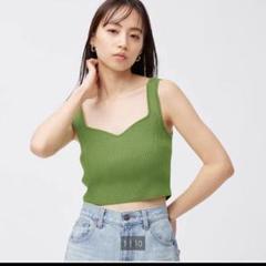 ベージュ プリーツ加工 タンクトップ ビスチェ org.jpg