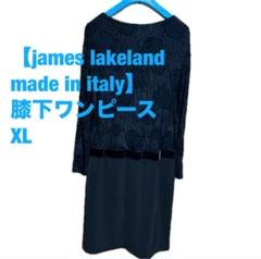 【james lakeland made in italy】ワンピース　黒　XL