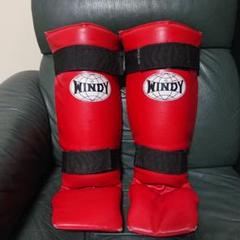 【未使用級】WINDY ウィンディ スパーリング用 レガース Lサイズ レッド Amazon | ウィンディ Windy Muaythai Kick Boxing レッグガード