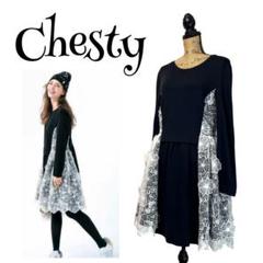 Chesty スエット素材 ビジュージャケット グレー チェスティ 撥水・ストレッチ・防シワ】BUNGY CLOTH グレンチェック
