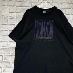 USA製90sヴィンテージTシャツ！シングルステッチブラック半袖古着2XL717