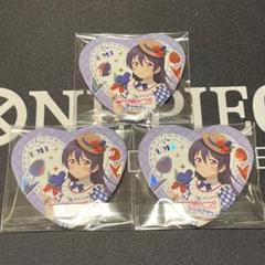 ラブライブ　GiGo μ's ホログラムハート缶バッジ　園田海未 GIGO ラブライブ ホログラムハート缶バッジ 園田海未 - メルカリ