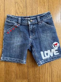 【ZIDDY 】デニムショートパンツ ハート刺繍
