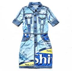 【S／状態良好】MOSCHINO プリントデニムワンピース S／状態良好】MOSCHINO プリントデニムワンピース - メルカリ