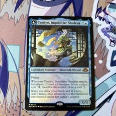 知りたがりの学徒、タミヨウ　拡張　英語foil 4枚 2024春大特価セール！ MTG 知りたがりの学徒、タミヨウ 英語版