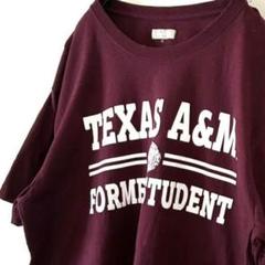 テキサス A&M フォーマー スチューデント Tシャツ L レッド 赤 古着