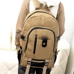 【新品】通勤 通学 リュック バッグ メンズ 防水 20-35L ベージュ