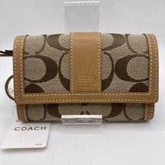 ●212 良品 COACH コーチ 二つ折り財布 ウォレット シグネチャー