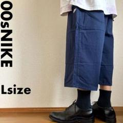 【T-ポイント5倍】 レア00s極太 OLD ネイビーカラーデニムバギーハーフパンツ NIKE パンツ