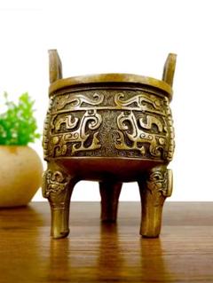青銅器のレプリカ箱入りサイン入り検中国美術