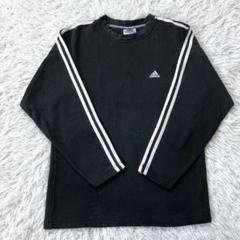 アディダス adidas スウェット ブラック ロゴ刺繍 90s